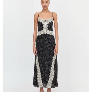 Hill House Francesca Dress - Size S - Black Polka Dot